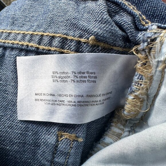 🤩Women Maxi Skirt Deconstructed Sz 27 Denim Jean Skirt Blue Sam Edelman New - Picture 7 of 10